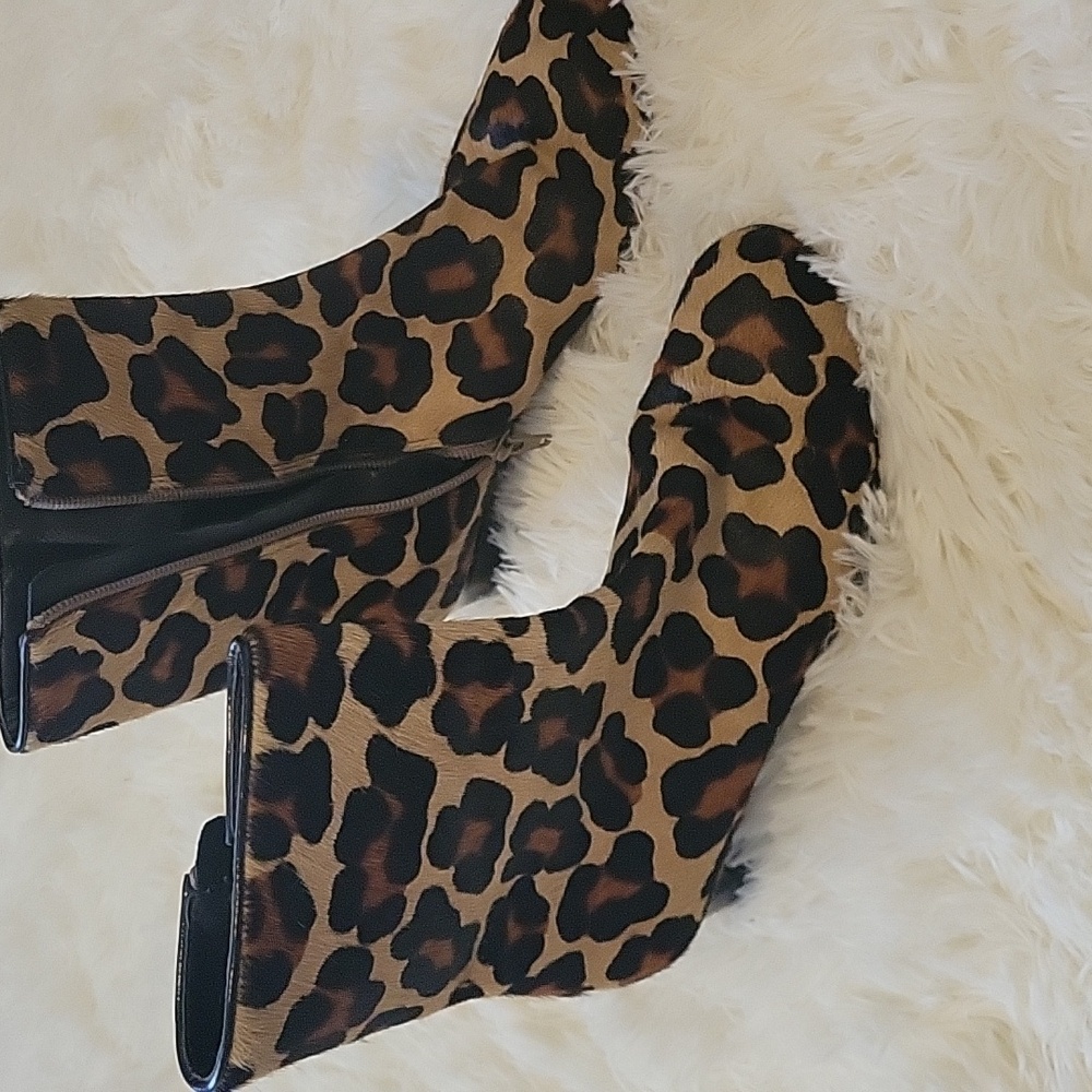 Ankle Boots - Animal Print- 7